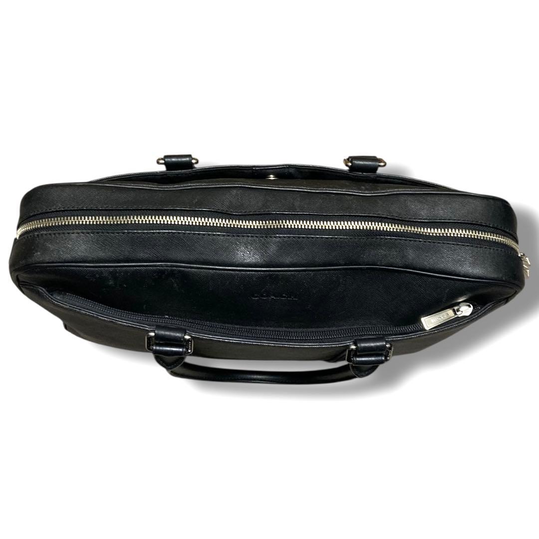 美品　コーチ　ビジネスバッグ　2way　A4収納可　レザー　ブラック