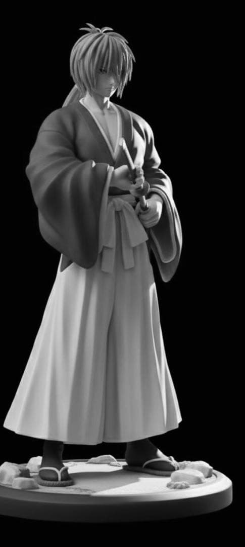 ガレージキット　ガレキ　るろうに剣心　緋村剣心　未塗装未組立　1／7スケール