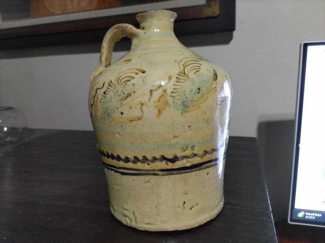 骨董　欧州古陶磁　手付　水注　スペイン　18～19世紀？