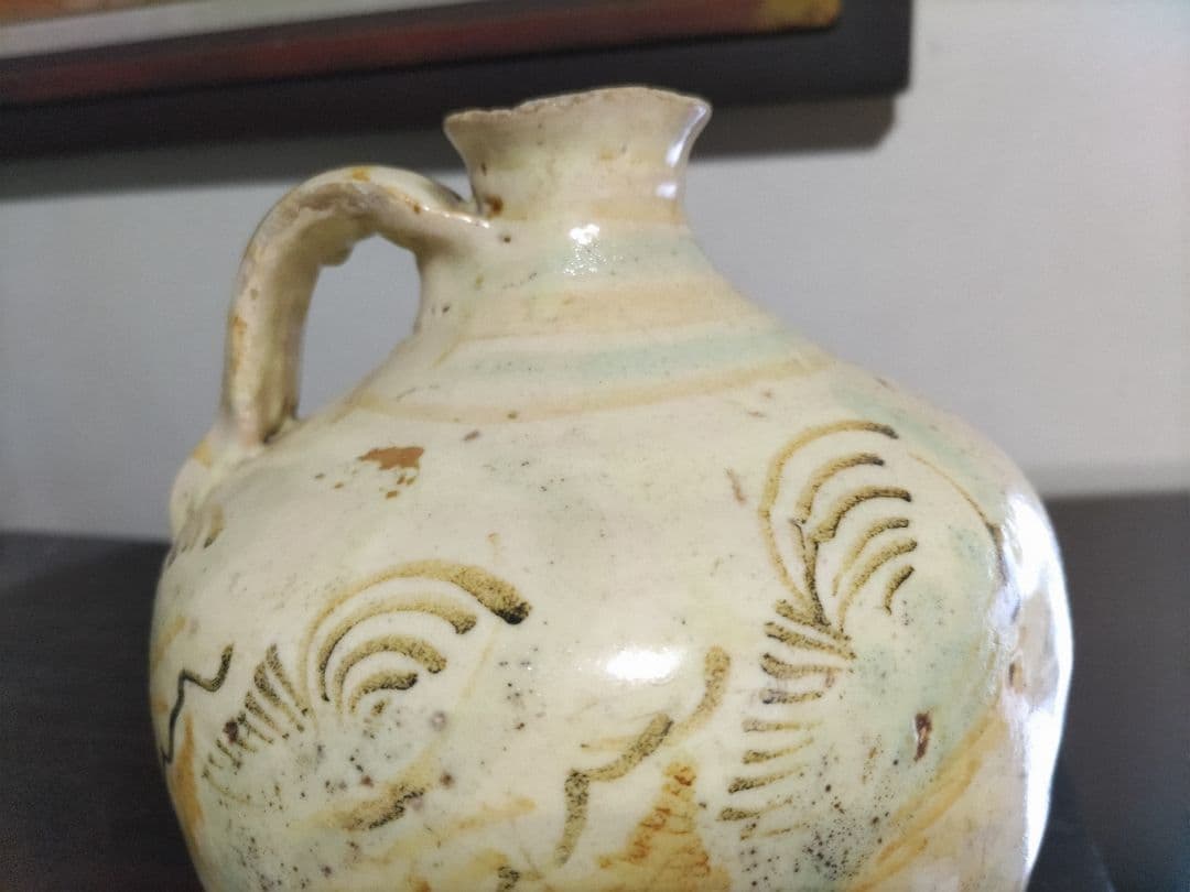 骨董　欧州古陶磁　手付　水注　スペイン　18～19世紀？