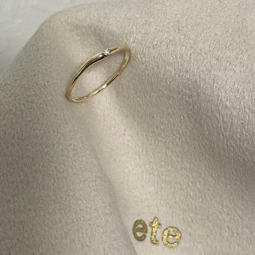 ete K10YG ペア ダイヤモンド リング 7号