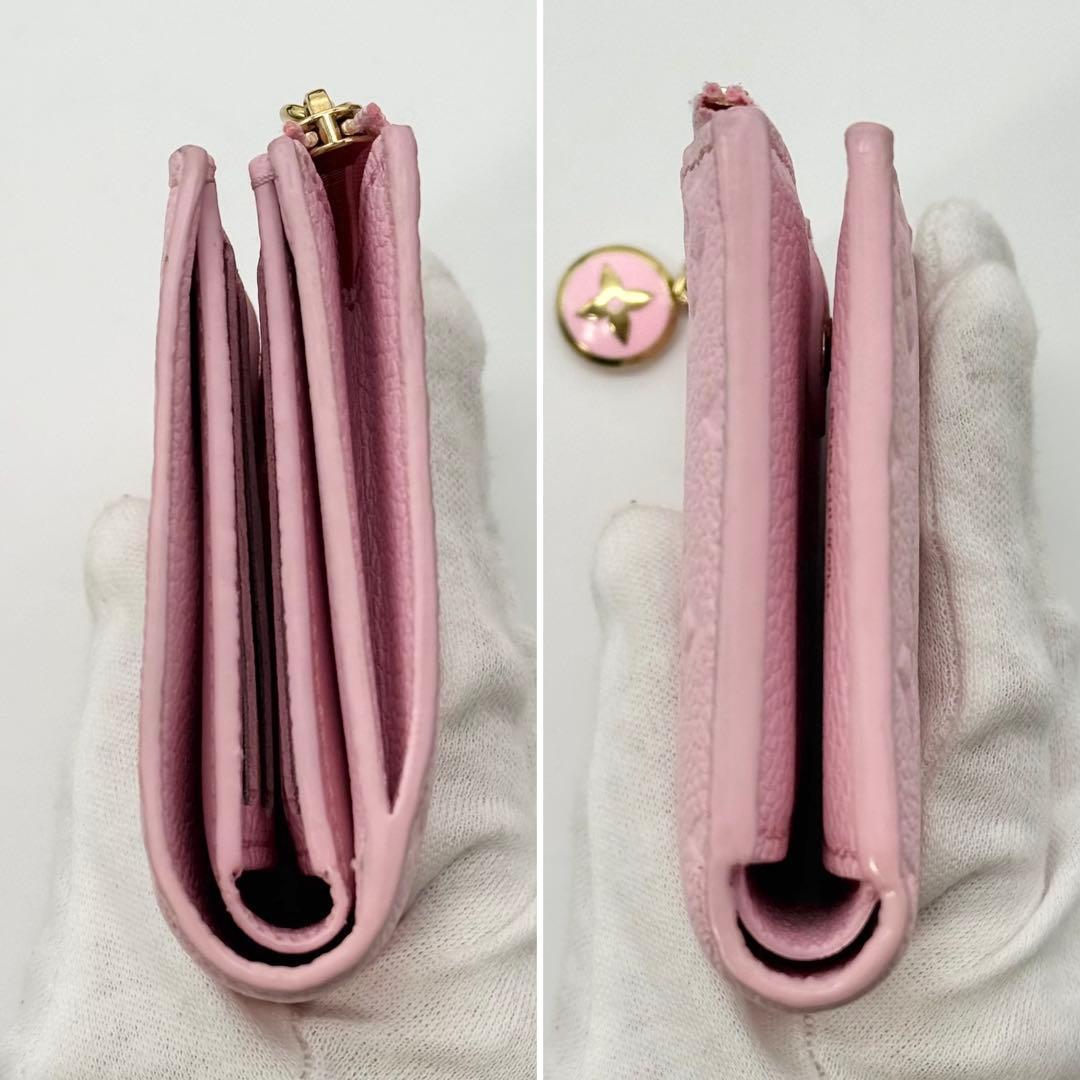 ✨超極美品 希少✨ルイヴィトン アンプラント リサ 二つ折り財布 コットンピンク