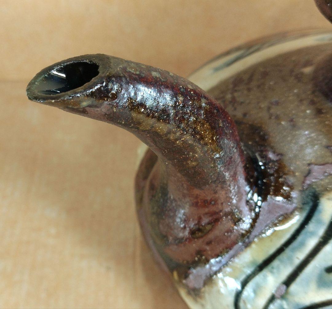 【本物保証】金城次郎 カラカラ(魚,海老文）本人直筆共箱 栞 人間国宝 壷屋焼