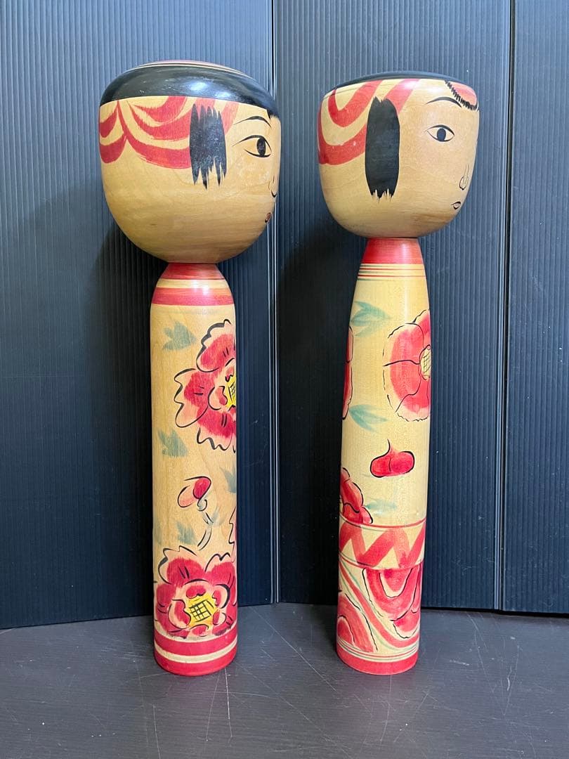 C837 こけし　本多洋　福地芳男　たこ坊主　中ノ沢　土湯系　大きめこけし