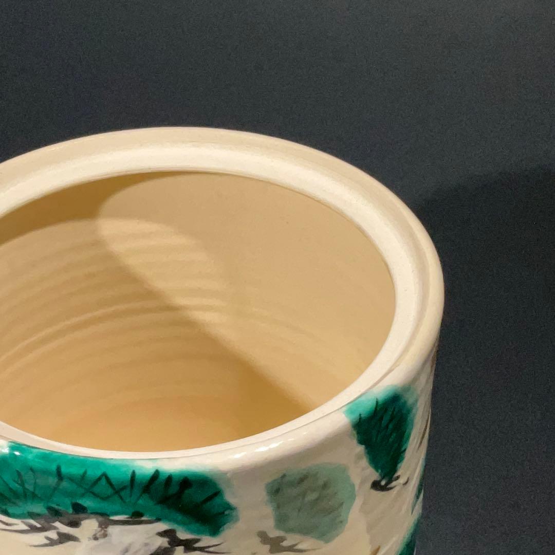 【茶道具】水指　雪松　白井半七　共箱　初釜　R0843ラ2