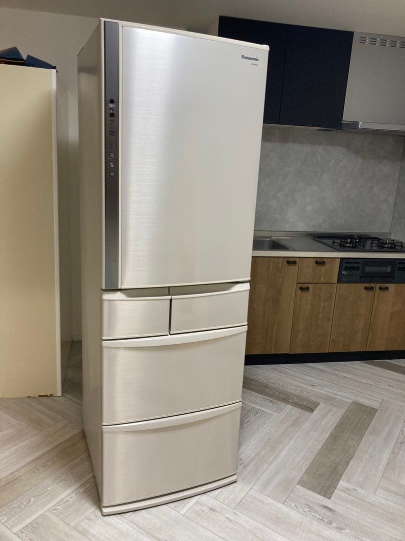 美品　Panasonic 冷蔵庫 NR-E436TL-N 自動製氷　フルオープン