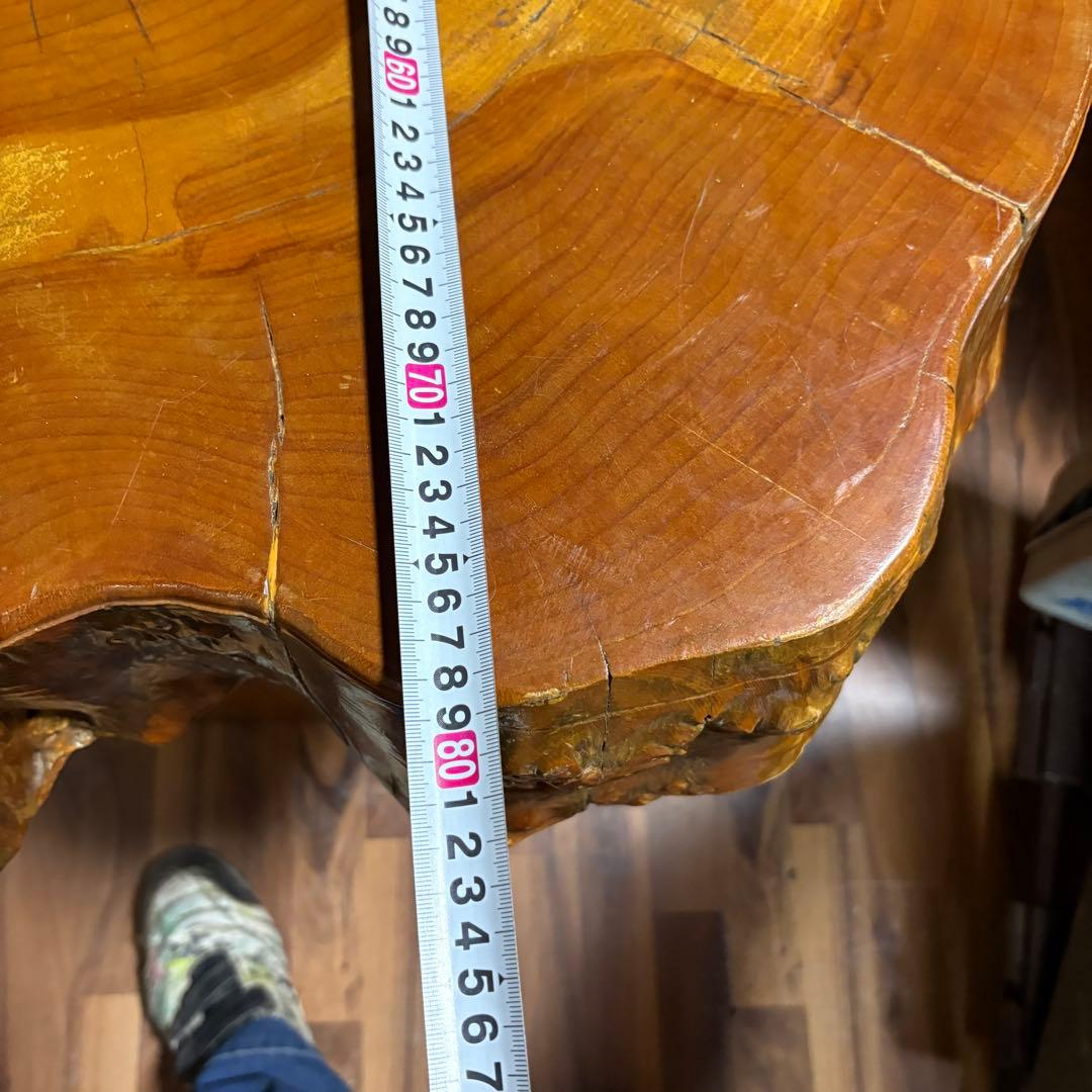 ②送料設置込み　丸太　切り株　ダイニングテーブル　　おそらく欅