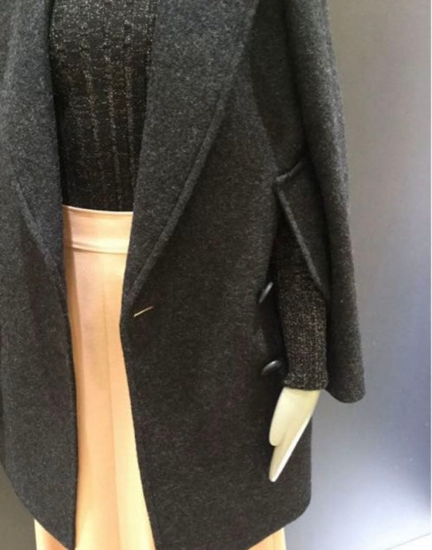 【美品】Theory ロングコート ケープコート 2way ダブル ポンチョ