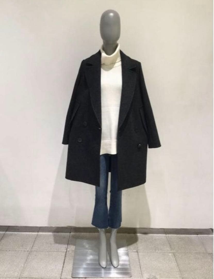 【美品】Theory ロングコート ケープコート 2way ダブル ポンチョ