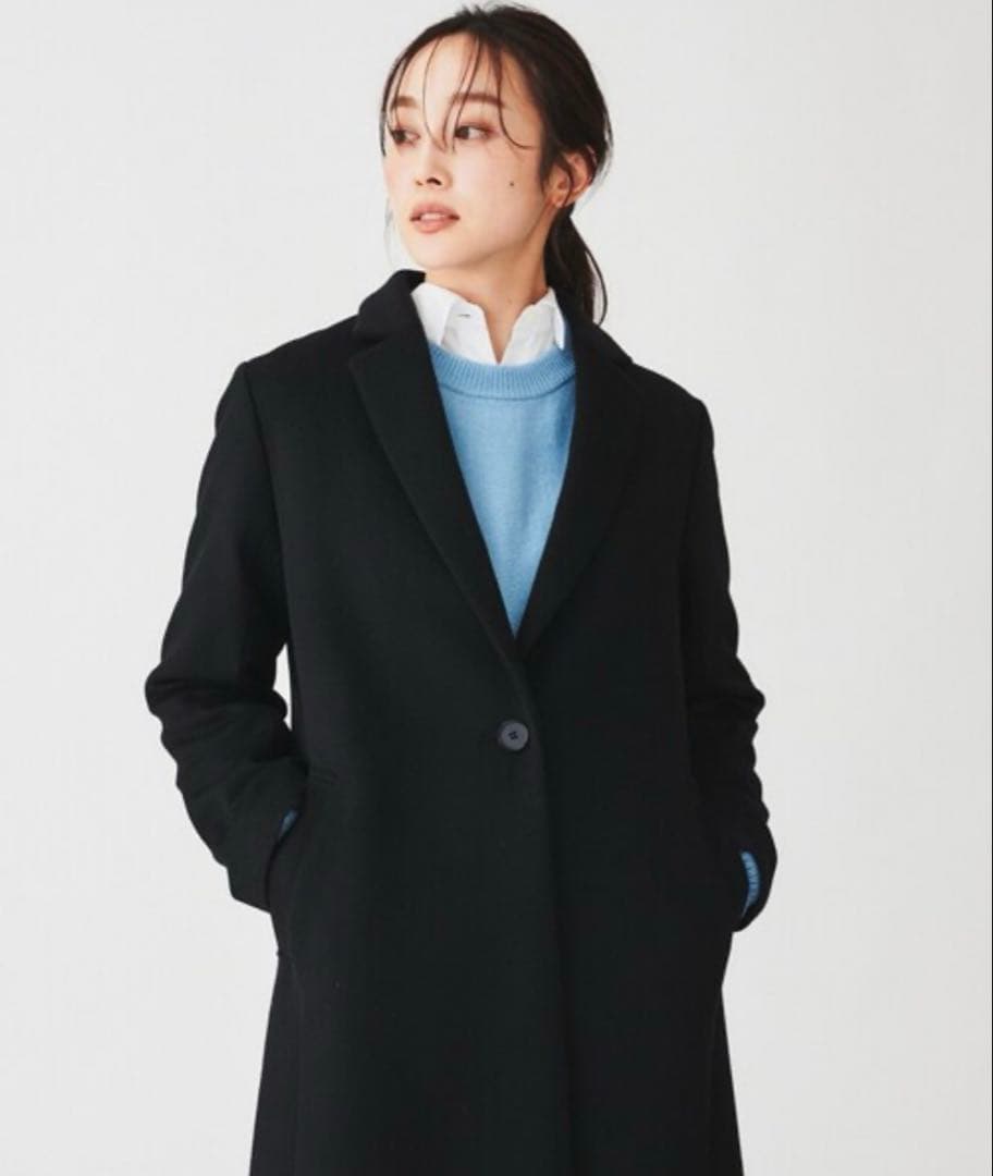 だじぇいUNTITLED チェスターコート2024年黒ロングコート