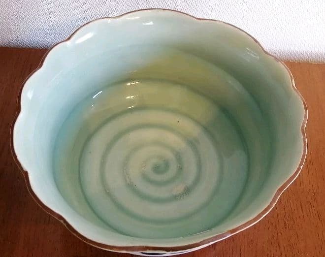 古伊万里②　青磁深鉢