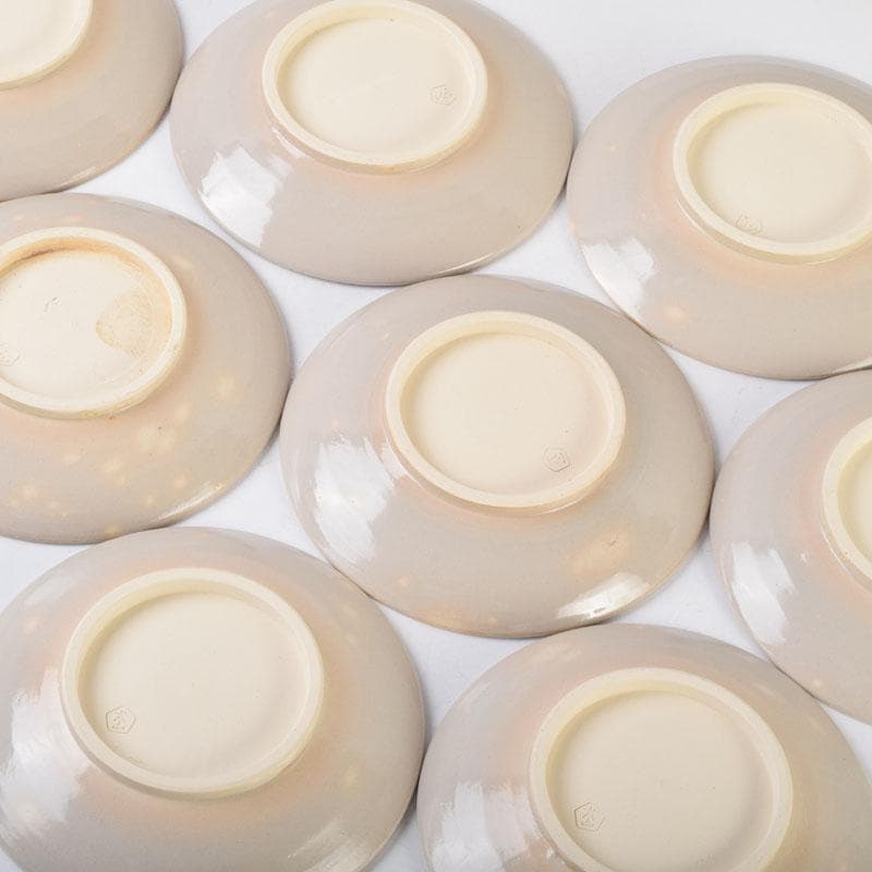 和食器　犬山焼　尾関作十郎造　染付　八十翁　銘々皿　十客　時代箱付　C　9068