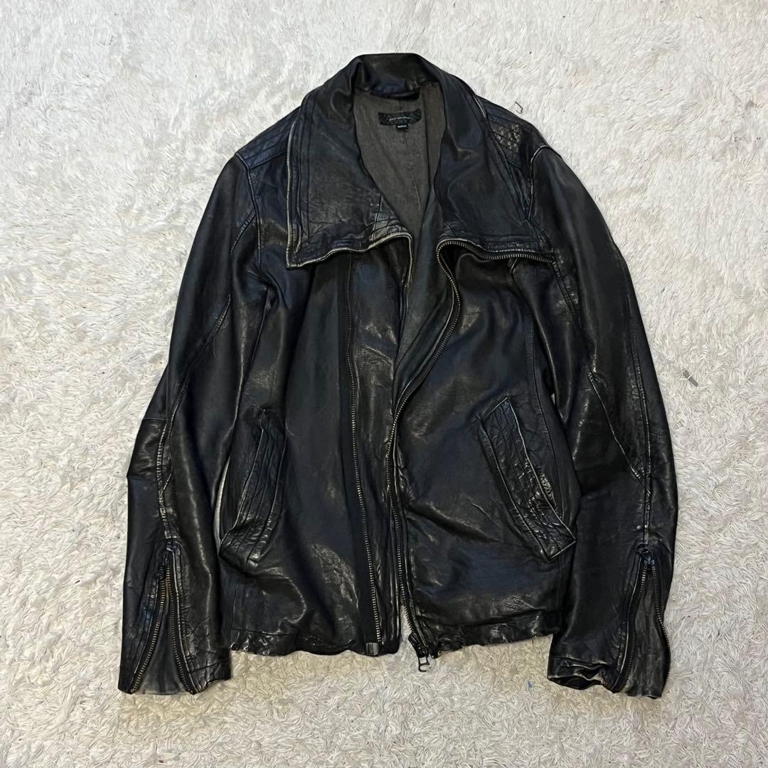 Y2K grunge お兄系 平成初期 変形 leather jacket M