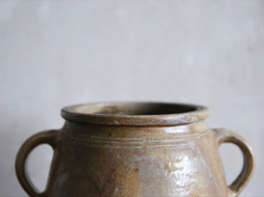 フランス アンティーク ポット 壺 陶器 花器 花瓶 土器 オブジェ フレンチ