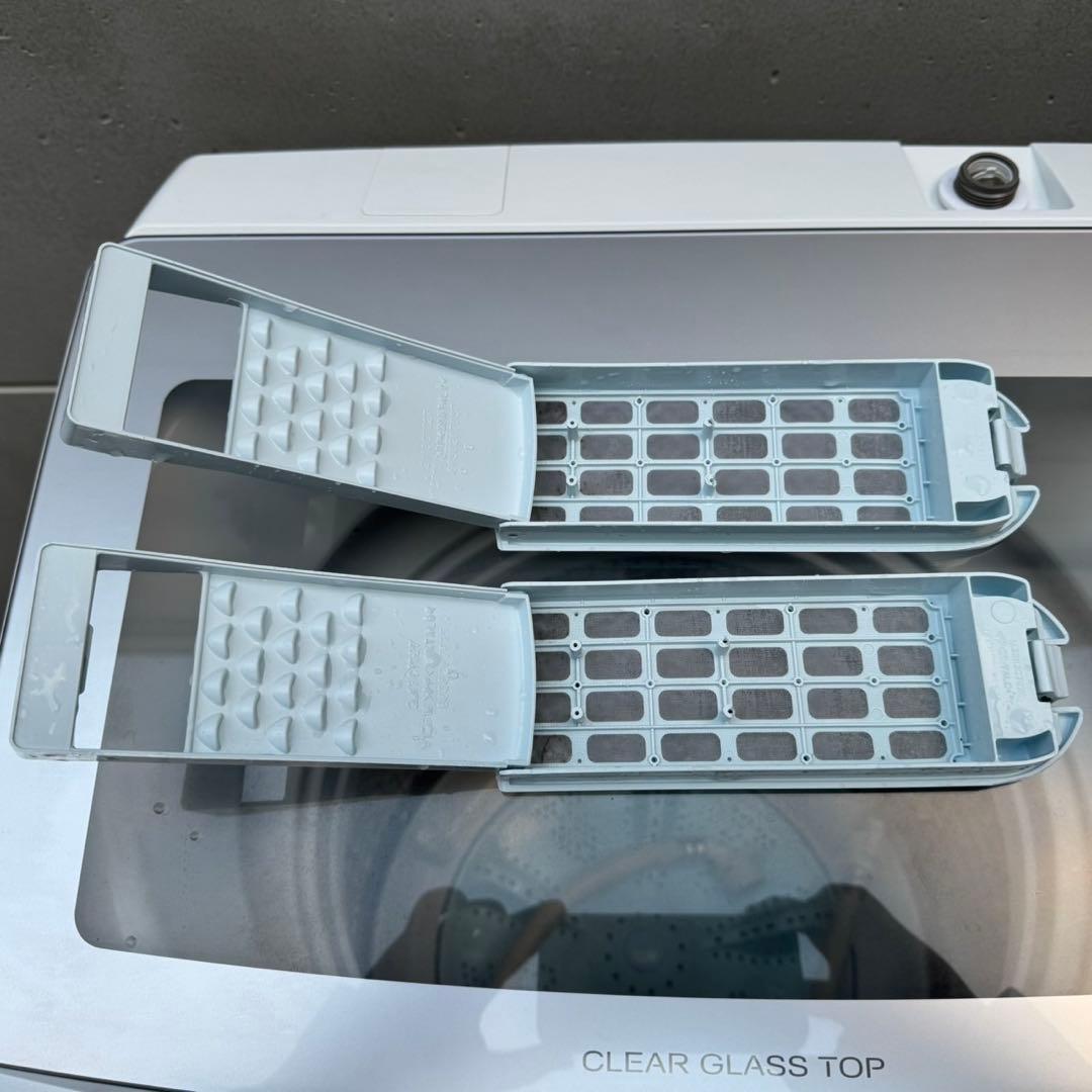 87⭐️2022年製美品★アクア　洗濯機　7KG 大型　ガラストップ