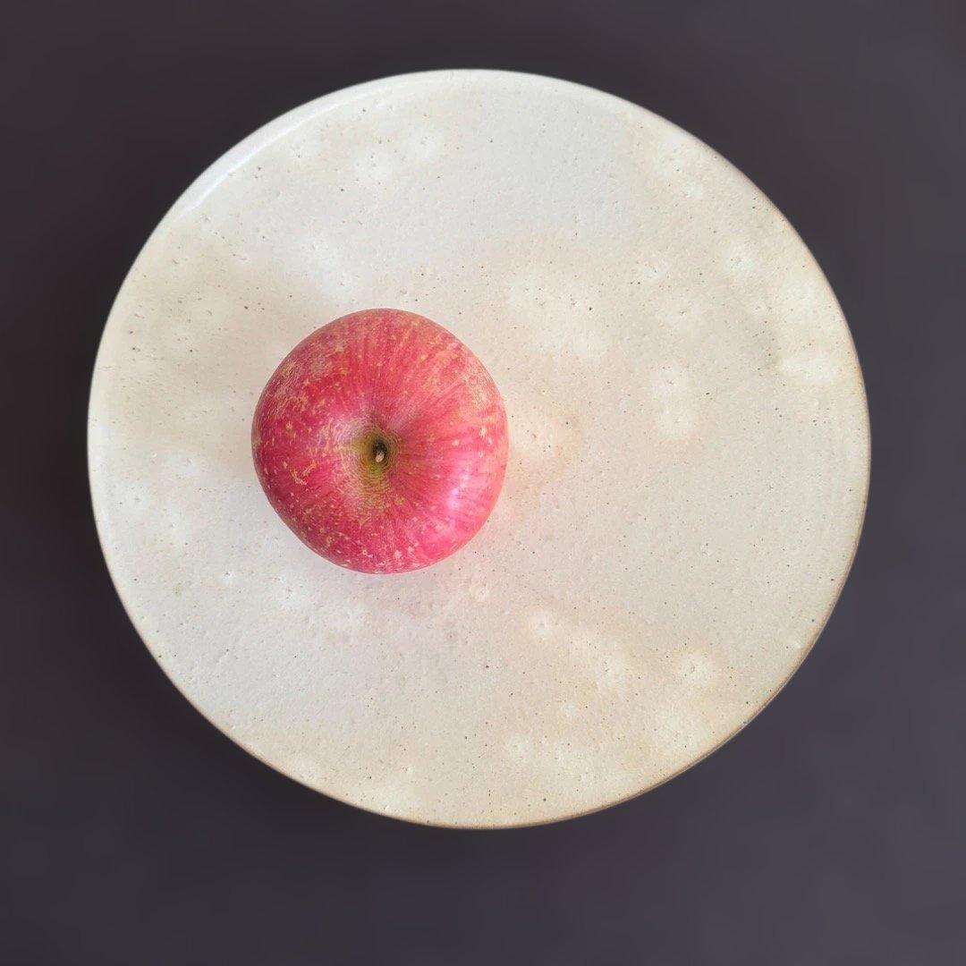 希少：花岡隆　粉引台皿　高台