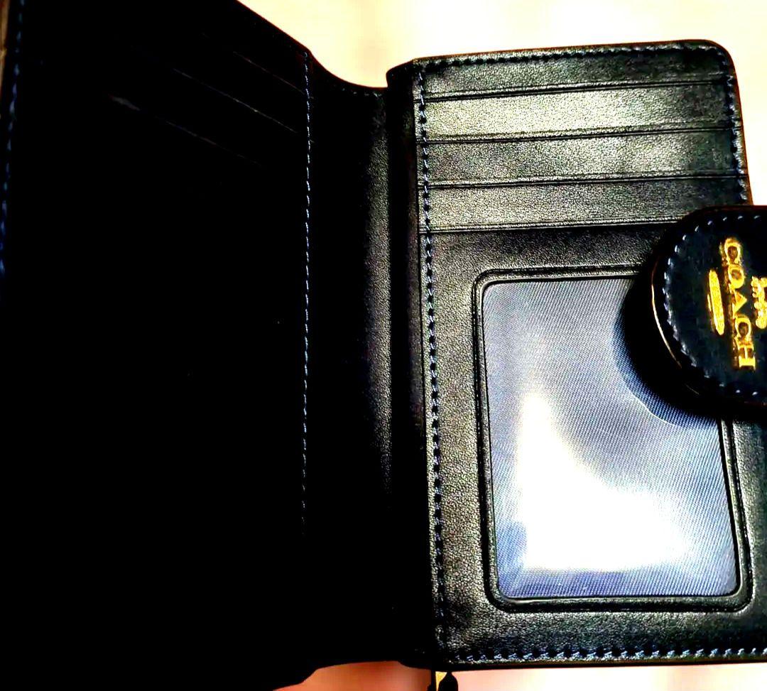 COACH ネイビー 二つ折り財布