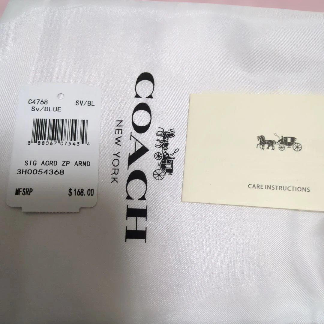 COACH ネイビー 二つ折り財布