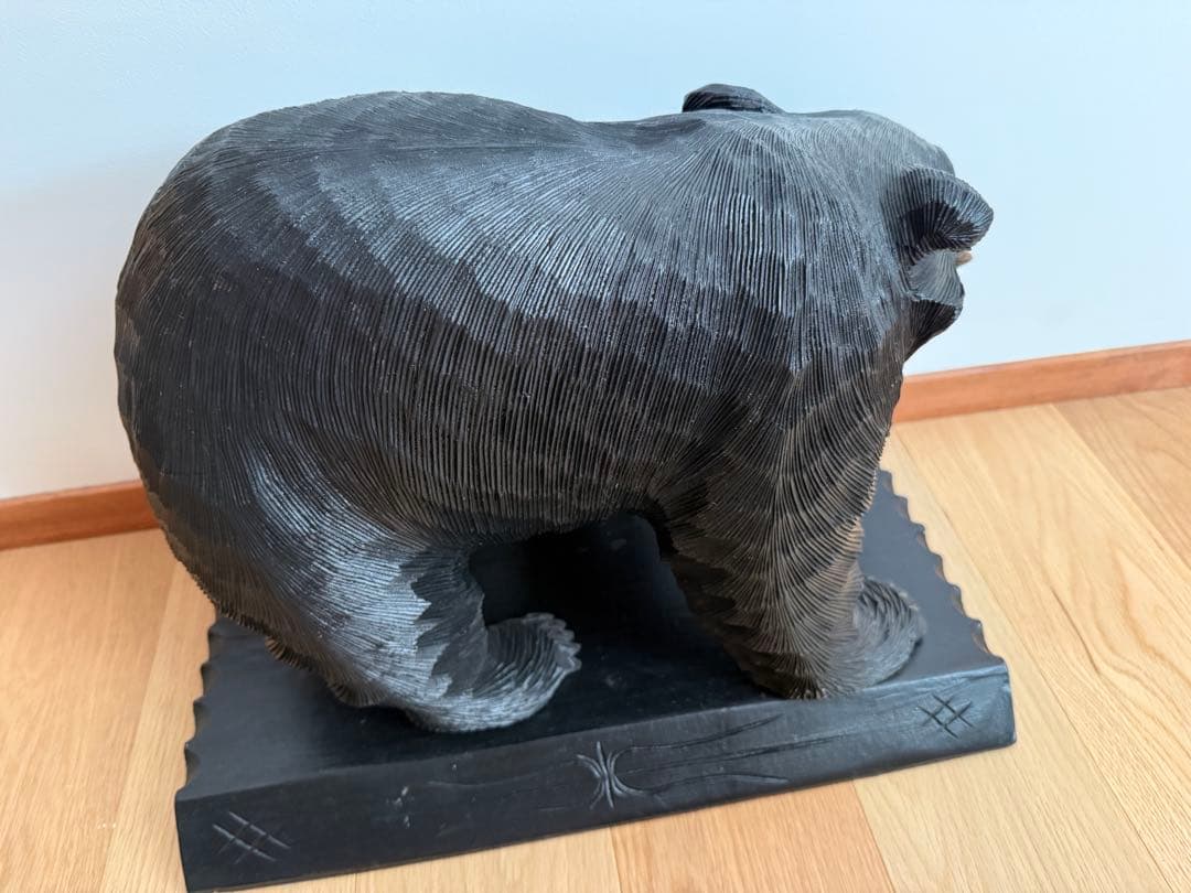 【大型】木彫りの熊 置物 約50cm 北海道 民芸品 木彫 インテリア オブジェ