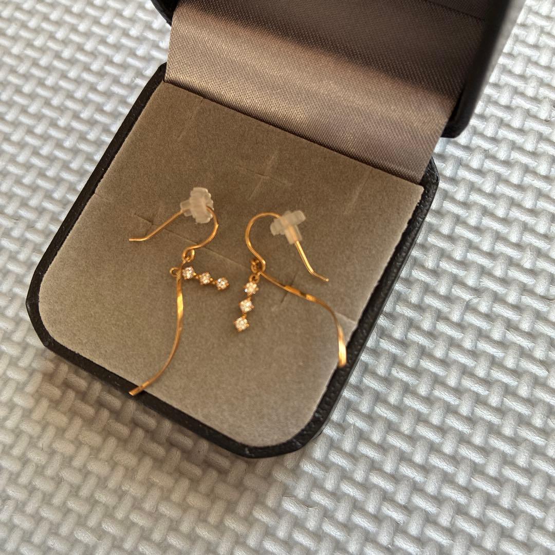 tsutsumiピアスk10とダイアモンド