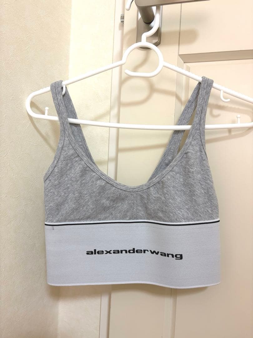 alexanderwang ロゴ入りブラトップ グレー　xxs 未使用タグ付き