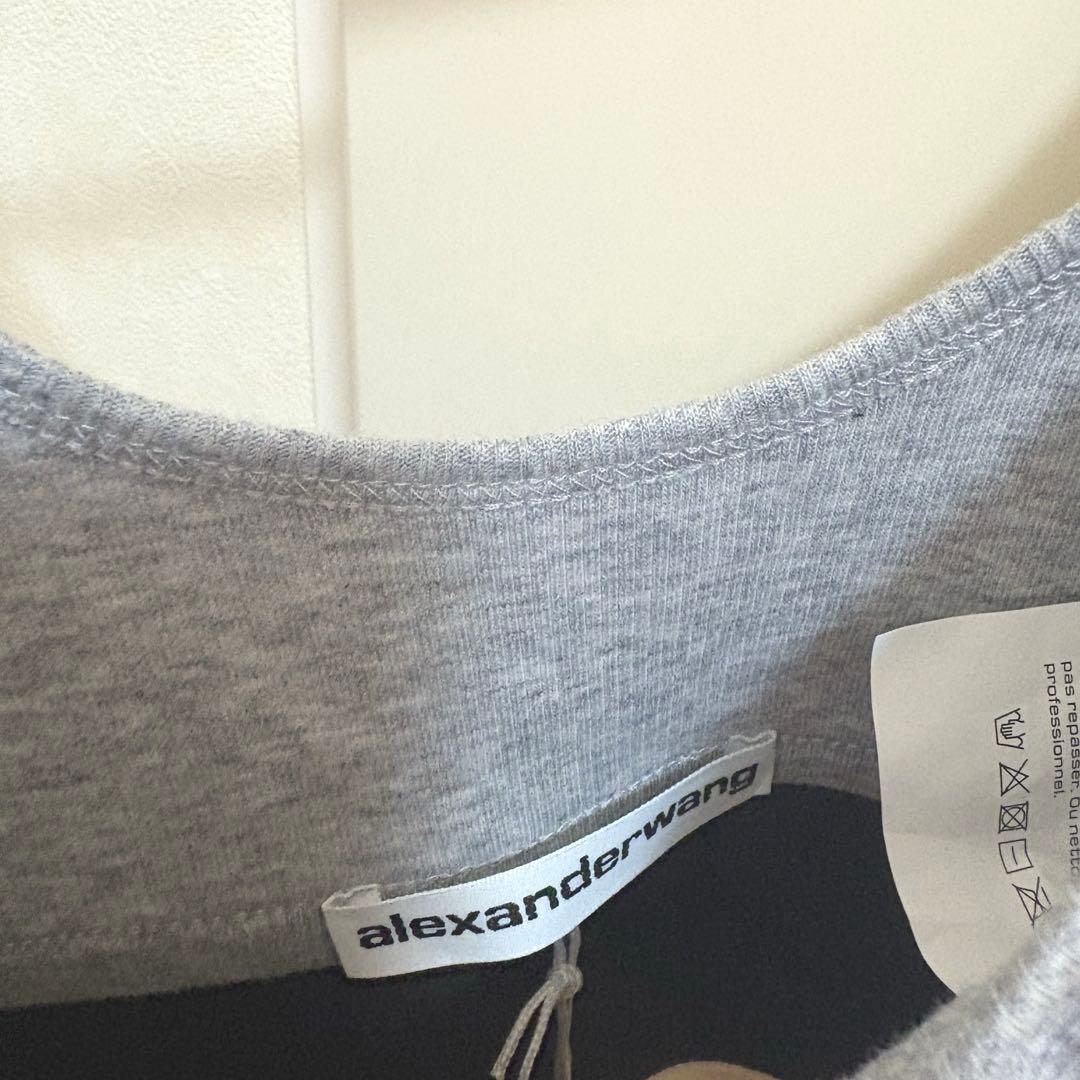 alexanderwang ロゴ入りブラトップ グレー　xxs 未使用タグ付き
