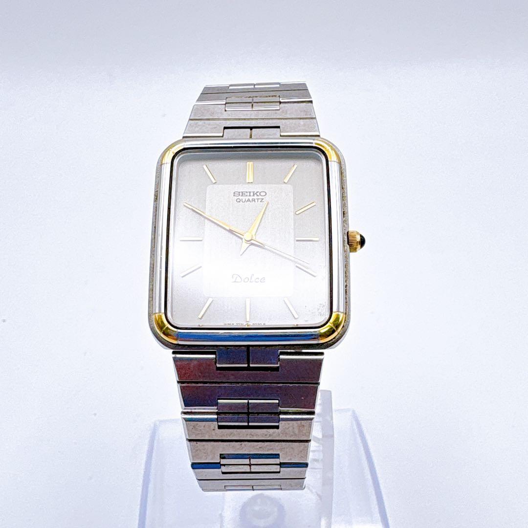 稼働品 SEIKO Dolce クォーツ 腕時計 ドレス シルバー ゴールド