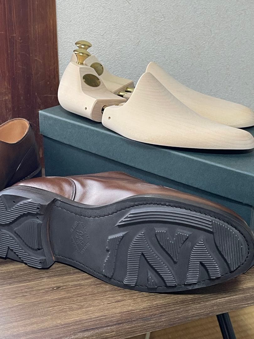 CROCKETT & JONES モールトン　ダークブラウン純正シューツリー付き