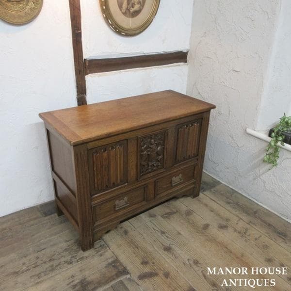 イギリス アンティーク 家具 ブランケットボックス コファ 英国 6120e