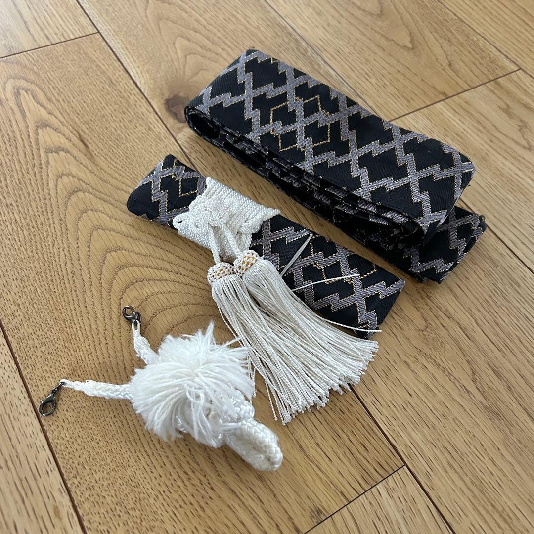 腰紐不要！5歳用羽織袴セット　緑　乙葉　日本製