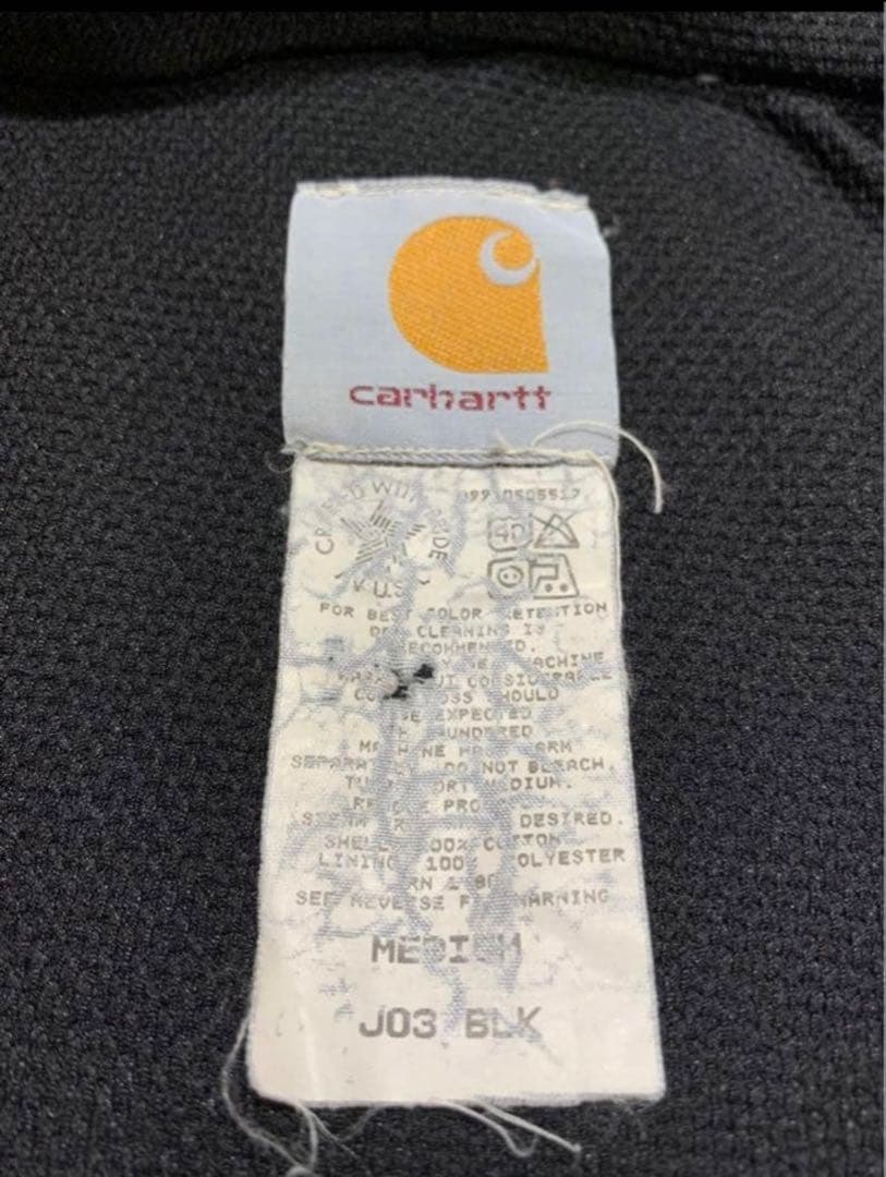 カーハート　carhartt　アクティブジャケット　星型タグ　黒