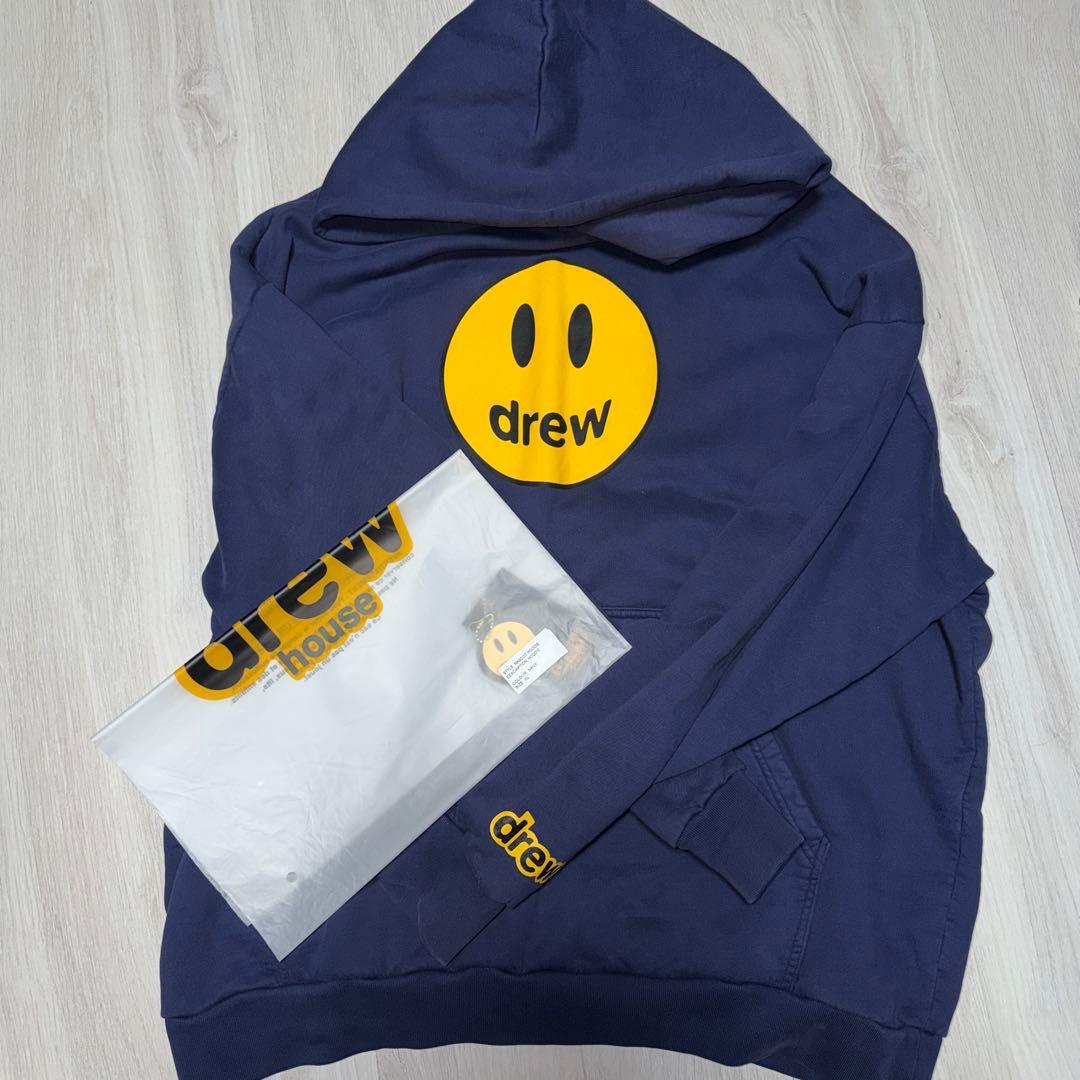 drew house スマイリーフェイスパーカー XL ネイビー