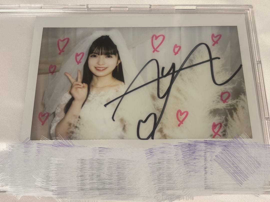 【めると。】乃木坂46　小川彩直筆サイン入り花嫁チェキ
