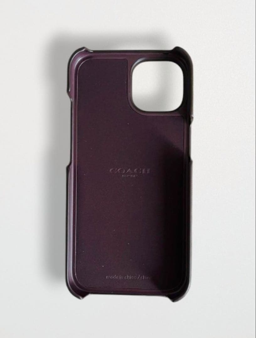 COACH コーチ　iPhone15Pro カバー　ケース　シグネチャー　カーキ