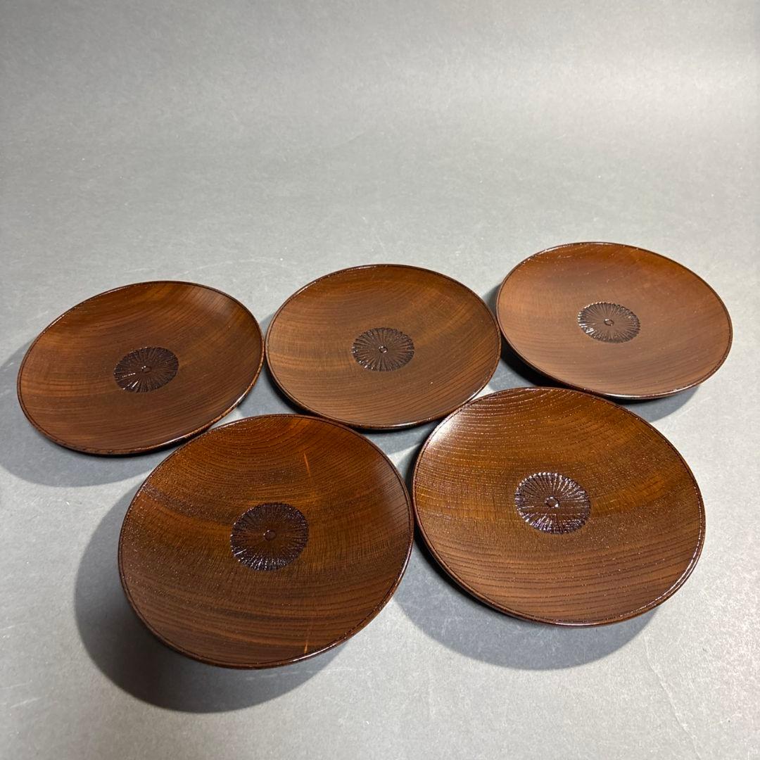 人間国宝　川北良造　銘々皿　５客　共箱