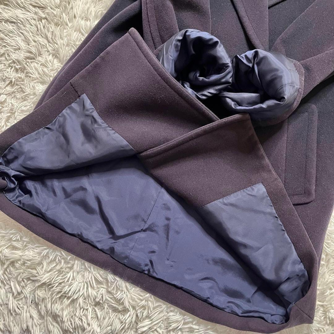 【美品】Burberry バーバリー ダブルブレスト ダブルコート カシミヤ混