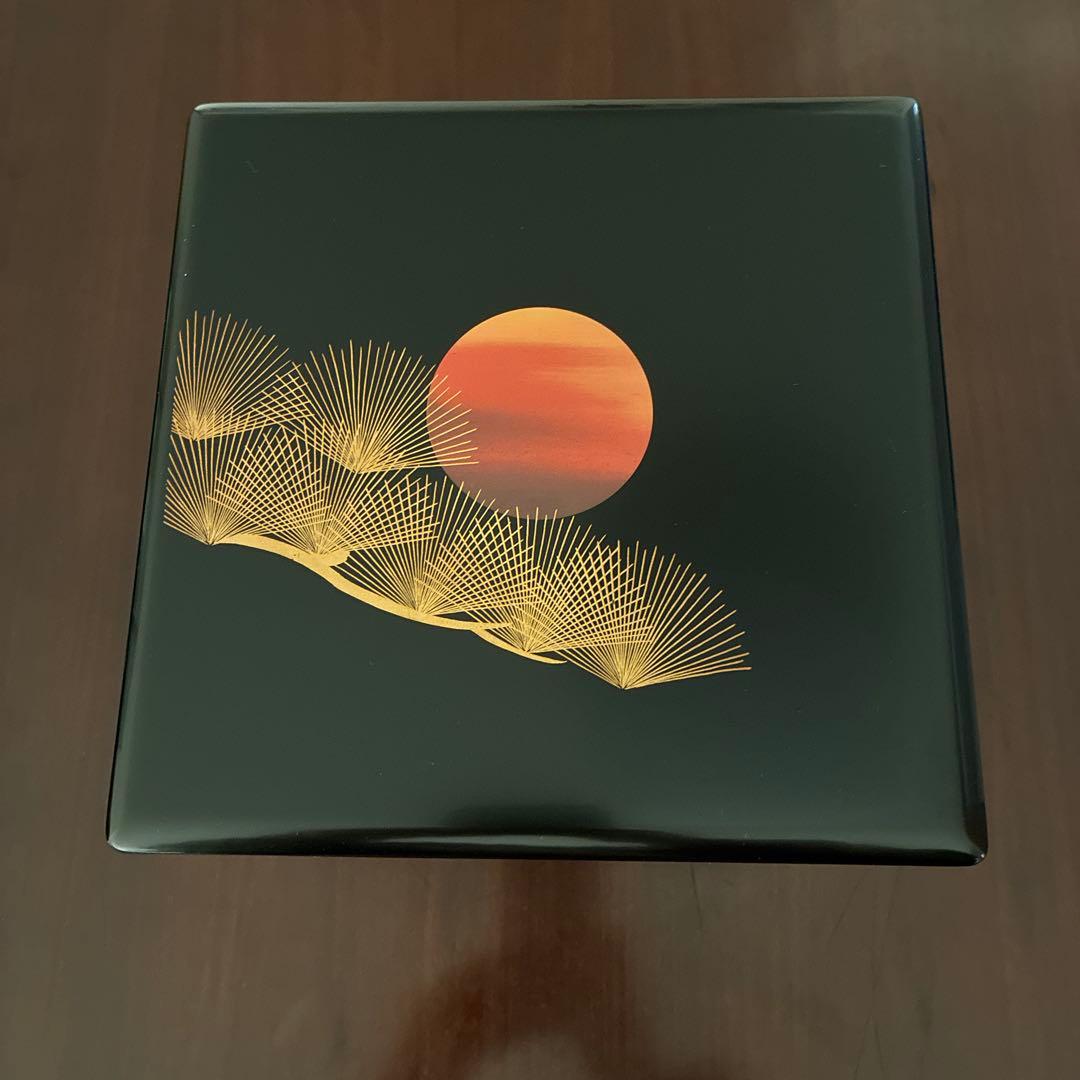 輪島塗 三段重 沈金 天然木