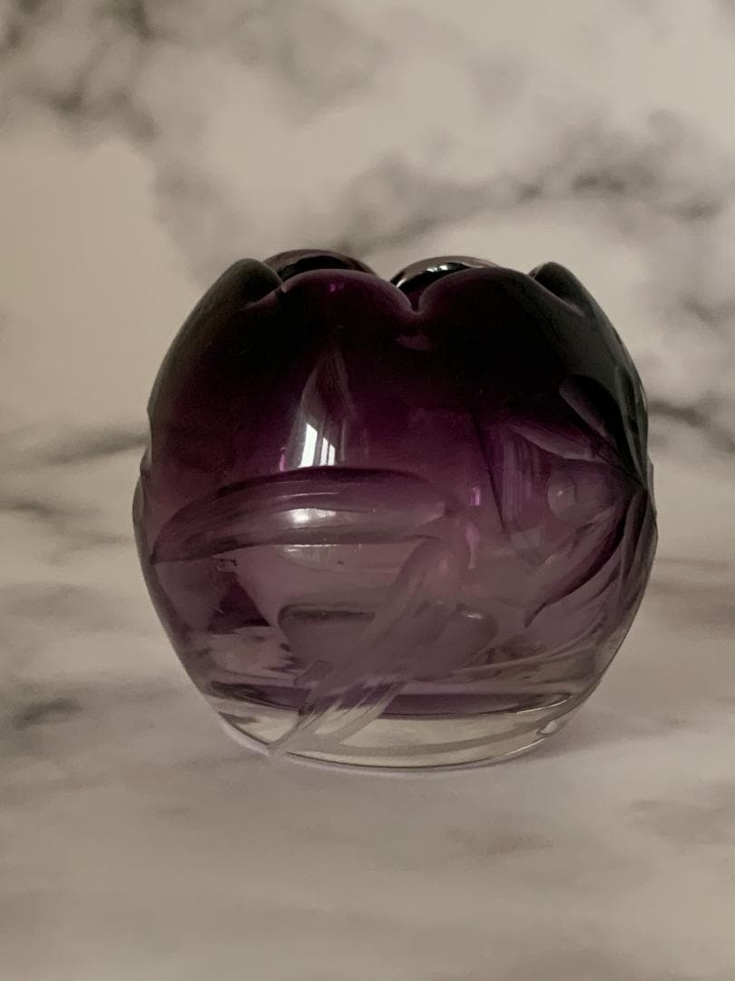 ✨週末限定✨★美品★　モーゼル　アメジストガラス　花瓶　置物　アンティーク