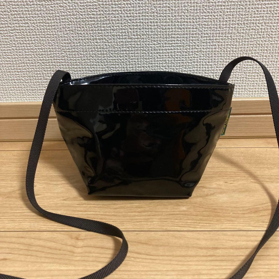 美品◉エルベシャプリエ◉LEEマルシェ雅姫さん別注◉エナメルショルダー◉黒