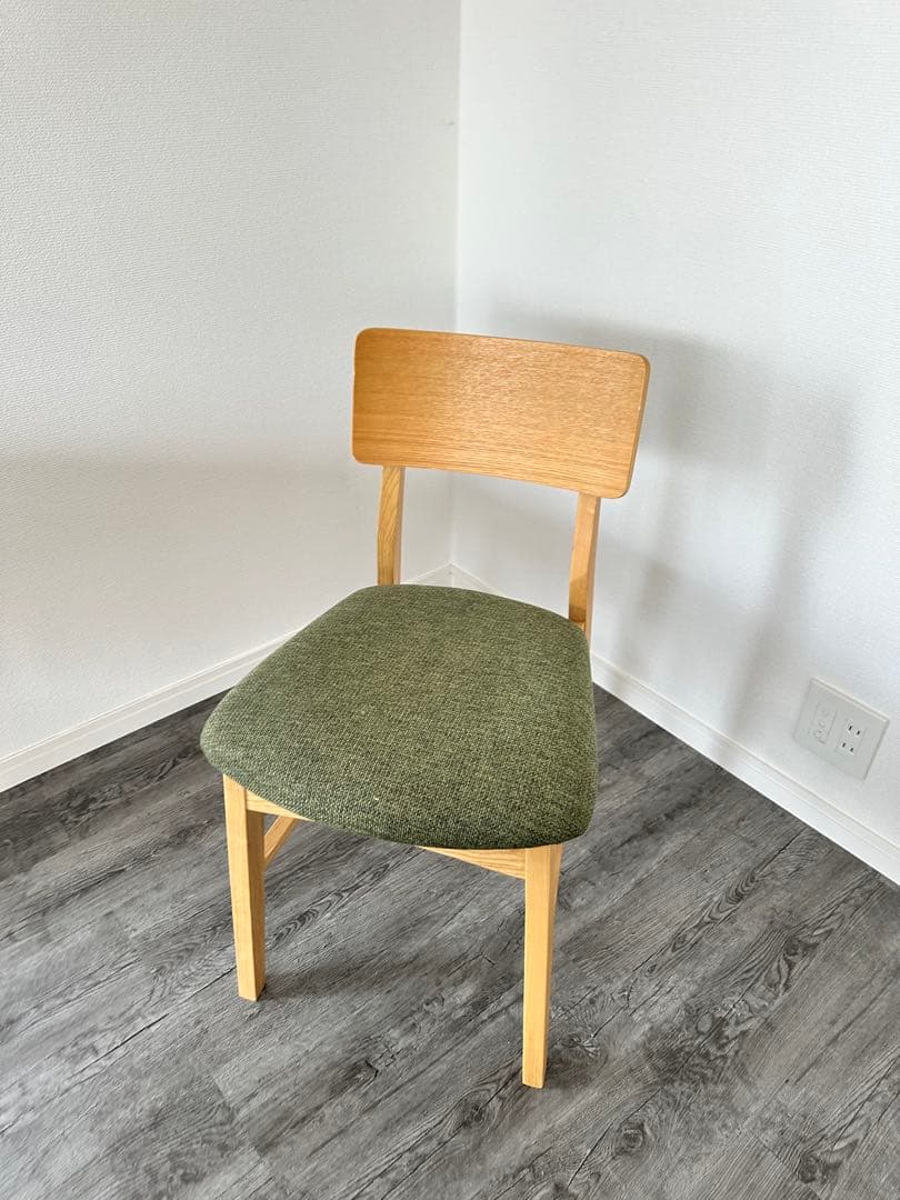 Francfranc楕円形ダイニングテーブルとチェア2脚セット