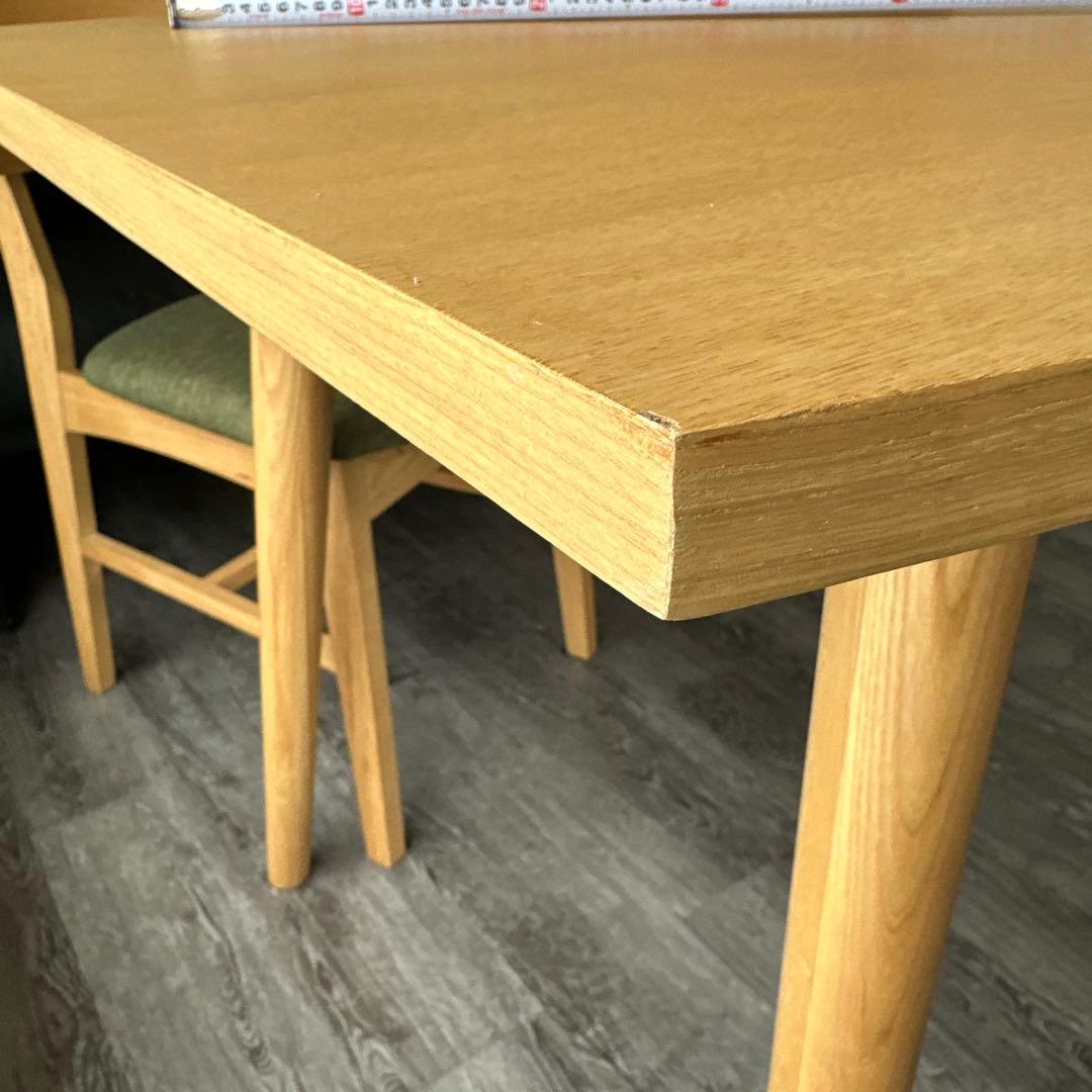 Francfranc楕円形ダイニングテーブルとチェア2脚セット