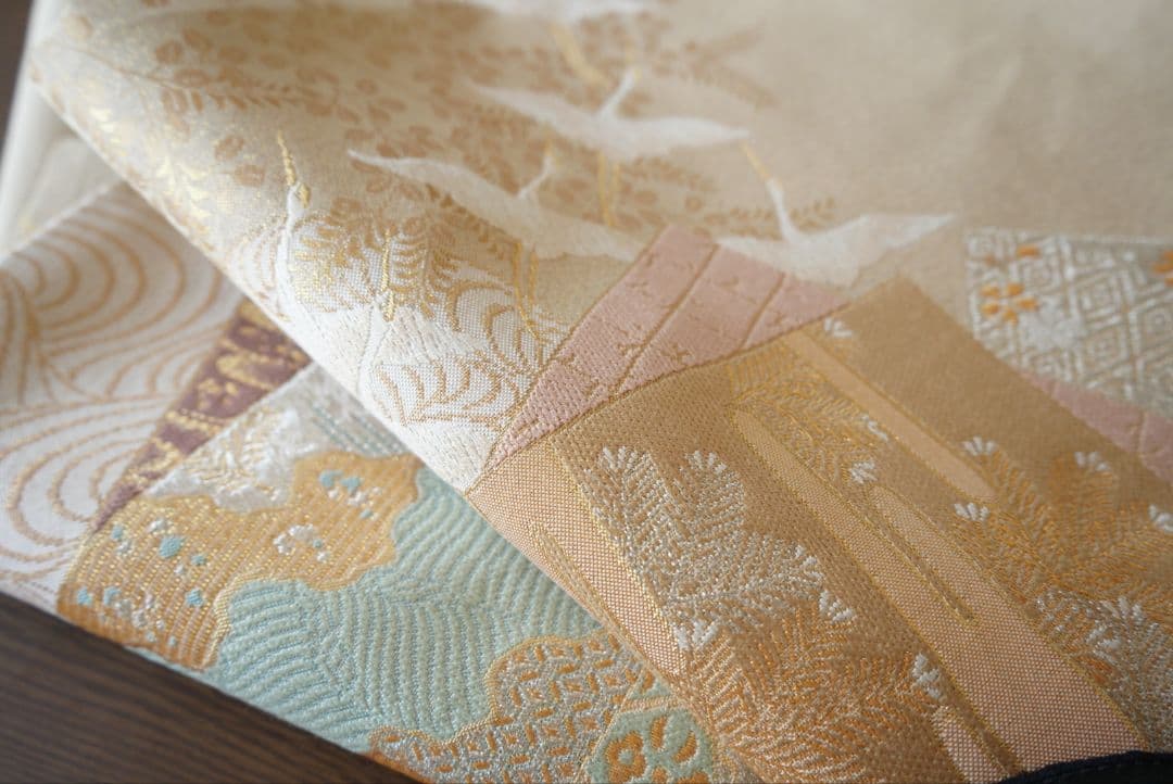 緑み薄い灰色訪問着セット 正絹 袷 作家