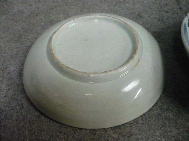 古伊万里染付草花文くらわんか皿 2枚 [B31563]