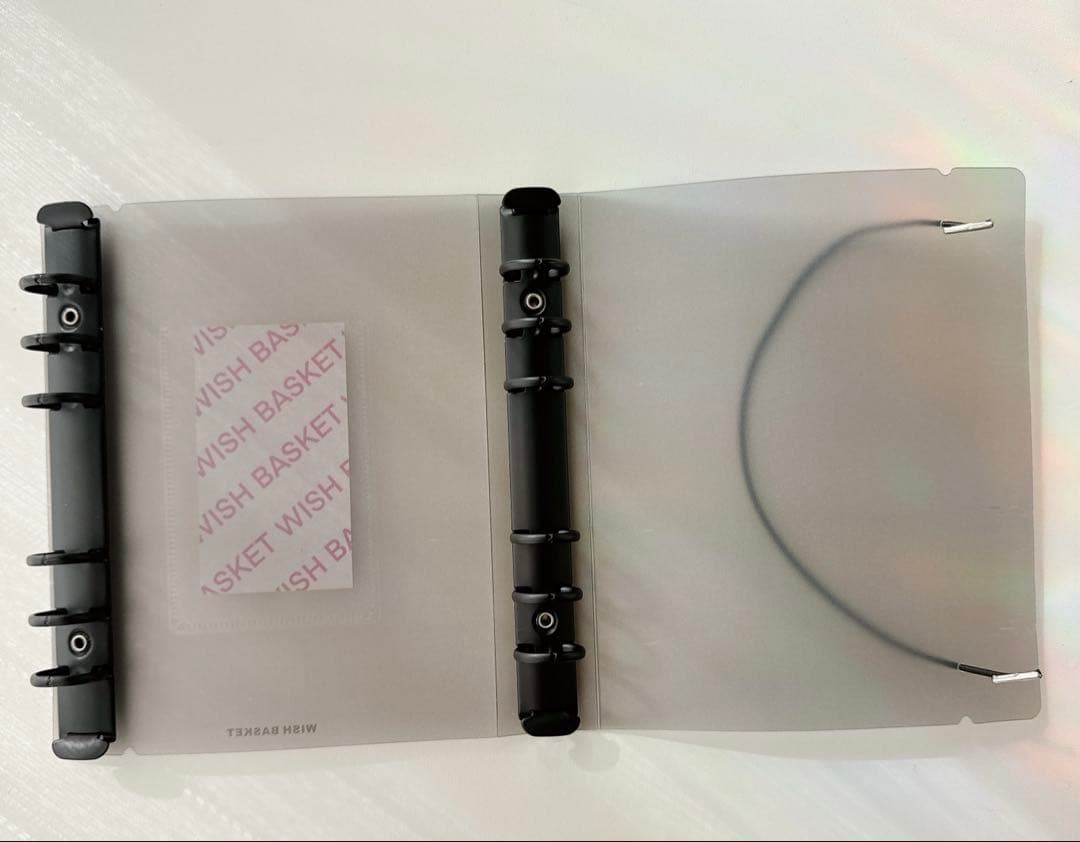 ラスト1点 韓国　A6バインダー　リフィル　ダブルリングバインダー　黒