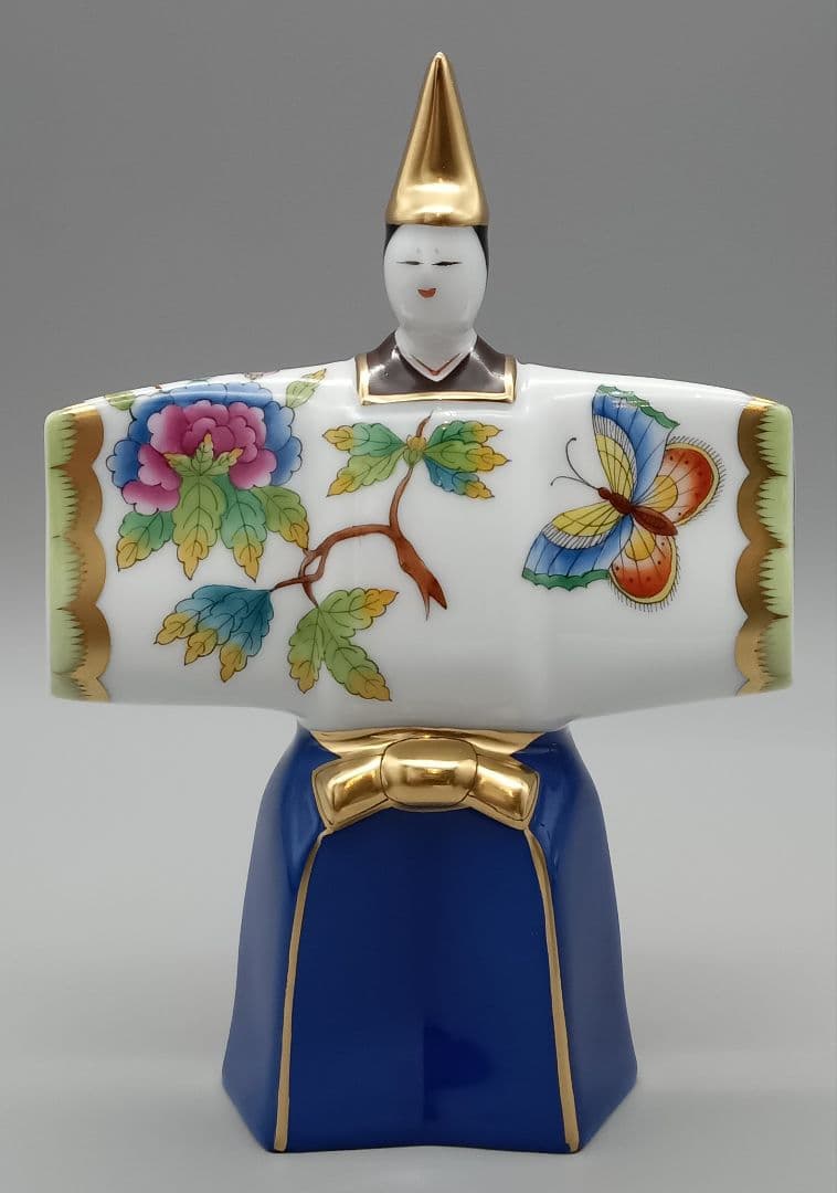 HEREND ヘレンド ヴィクトリアブーケ 雛人形 立ち雛 台座付き