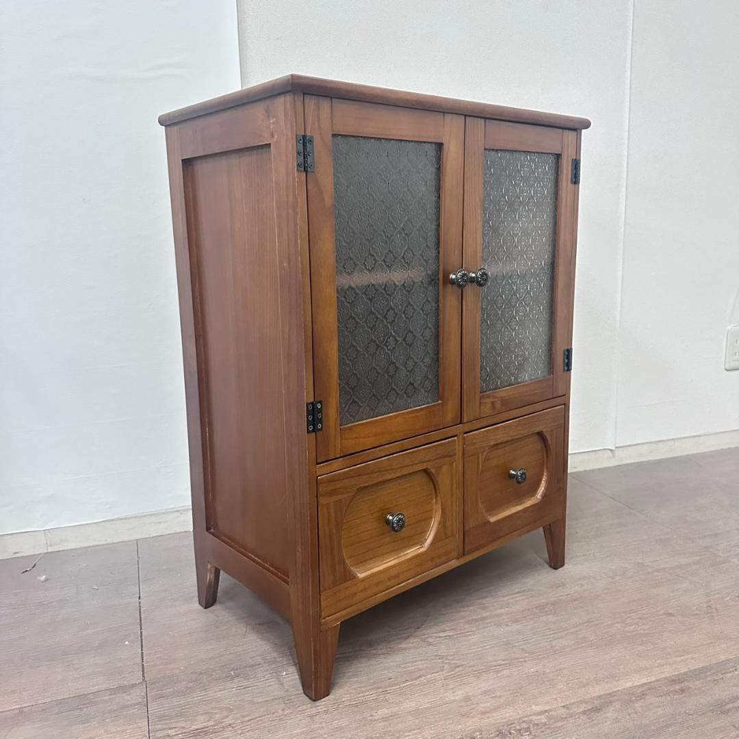 レトロシリーズ　アンティーク調　キャビネット 食器棚