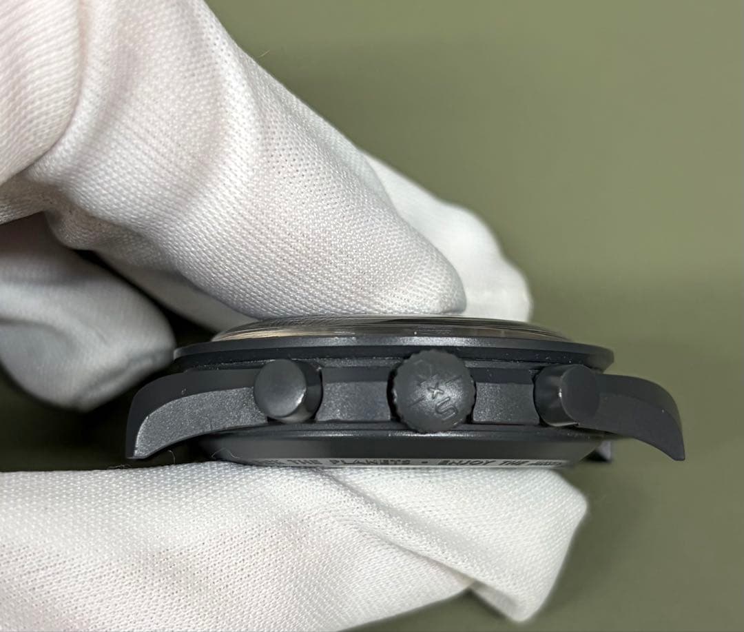 オメガ × スウォッチ マーキュリー (純正ブラックのベルトは未使用)