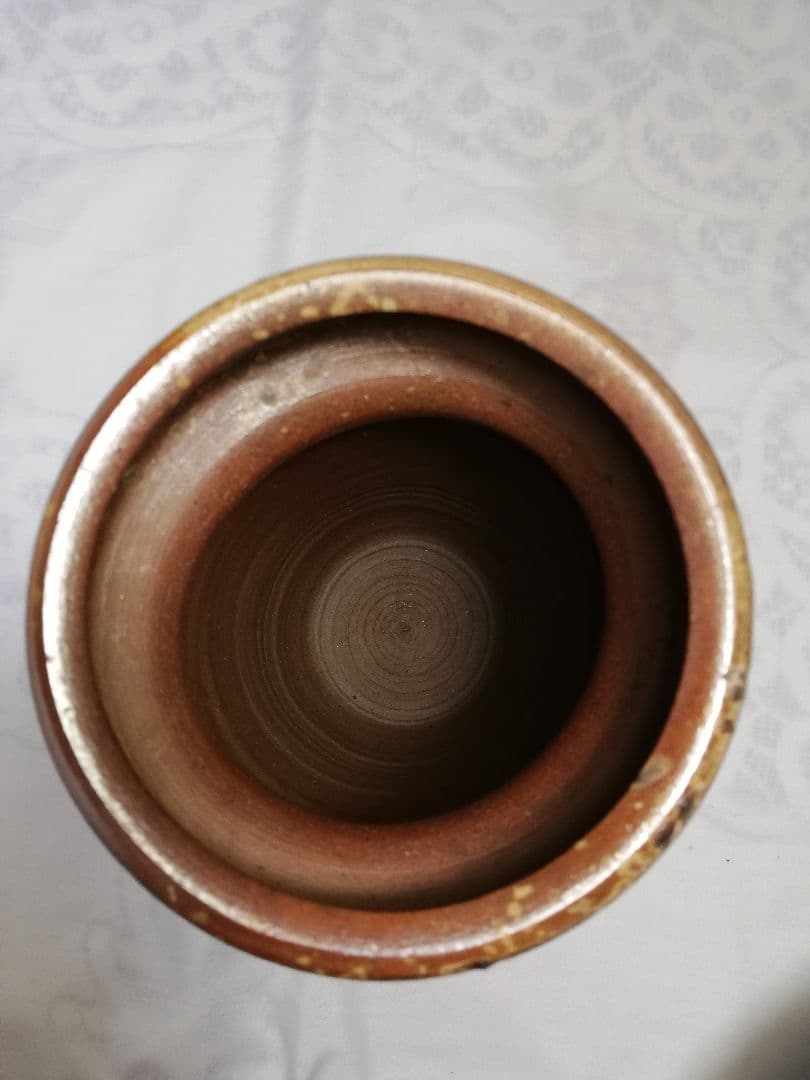 日幡光顕 備前焼 耳付窯変花入 花器 フラワーベース 花瓶 置物 工芸品 茶道具