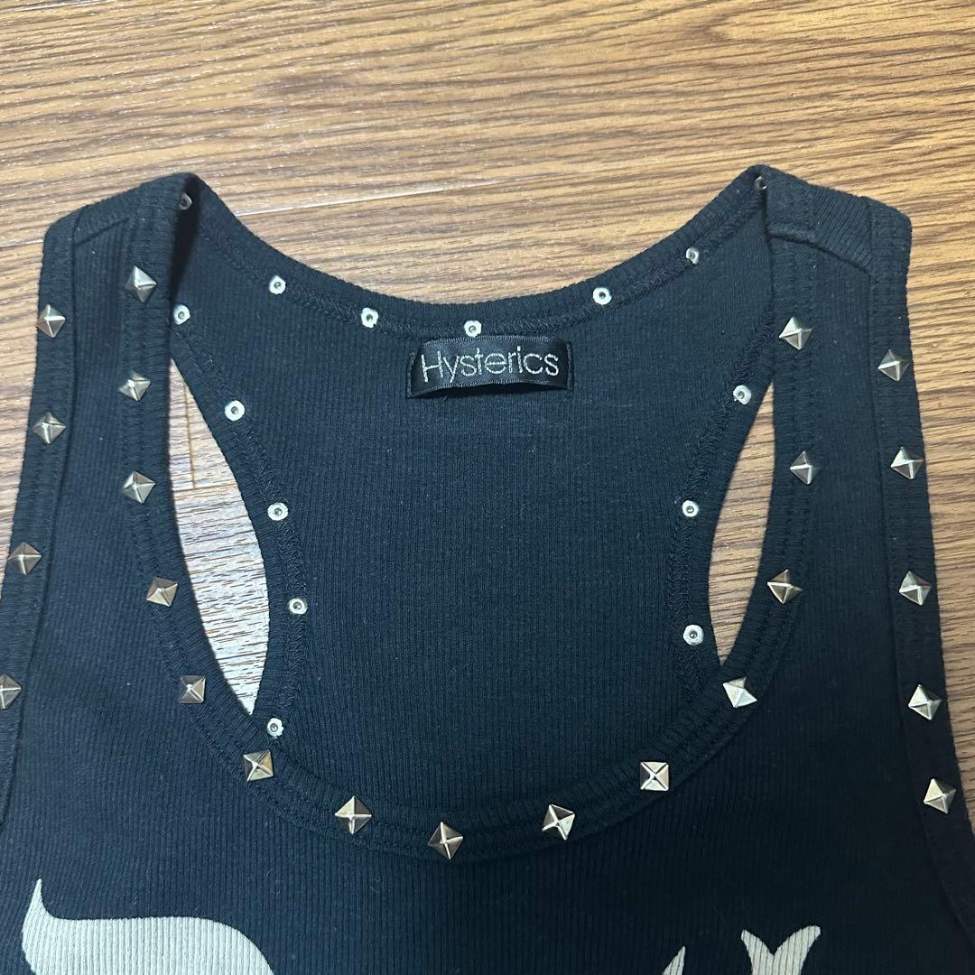 HYSTERICGLAMOUR Death Disco スタッズ付きタンクトップ