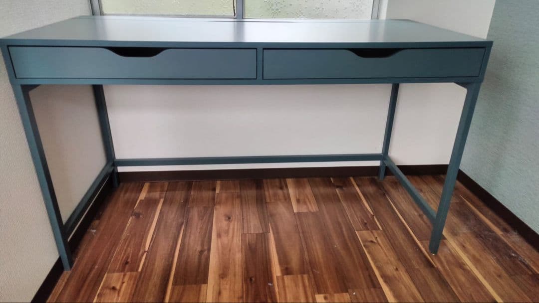 【配送不可、現地引取のみ】IKEA デスク ALEX グレーターコイズ